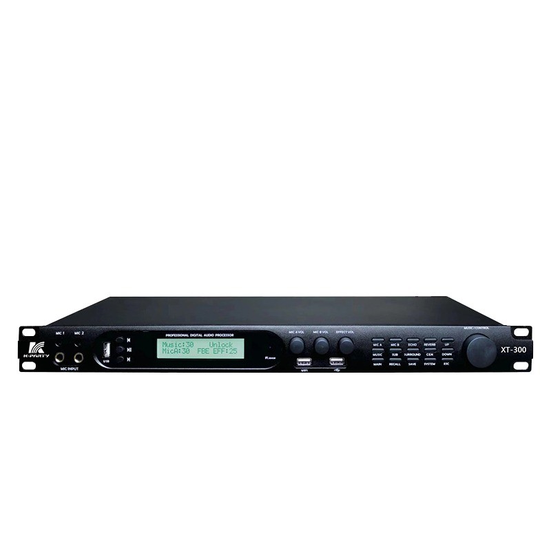 Efektor Pra-Tahap Berkinerja Tinggi Prosesor Karaoke Remote Control Infrared XT-300