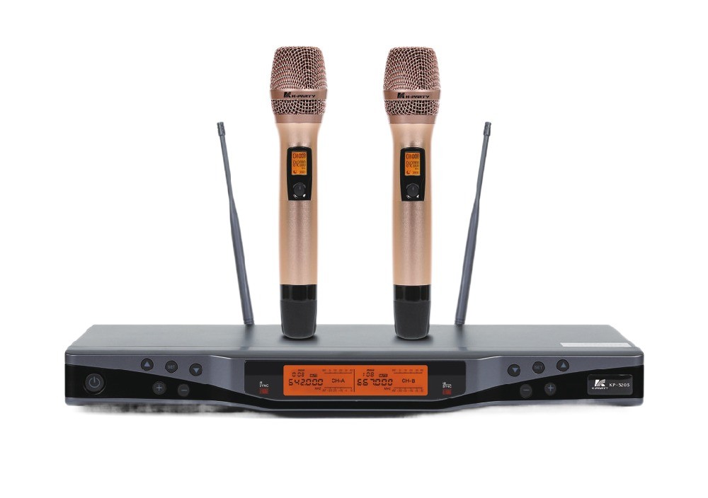 KP-520S Mikrofon nirkabel profesional UHF Band Channel Spacing 250KHz